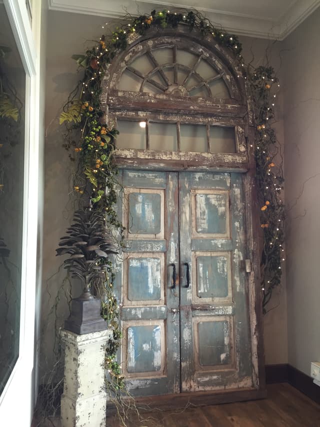 Antique Door Floral Installation