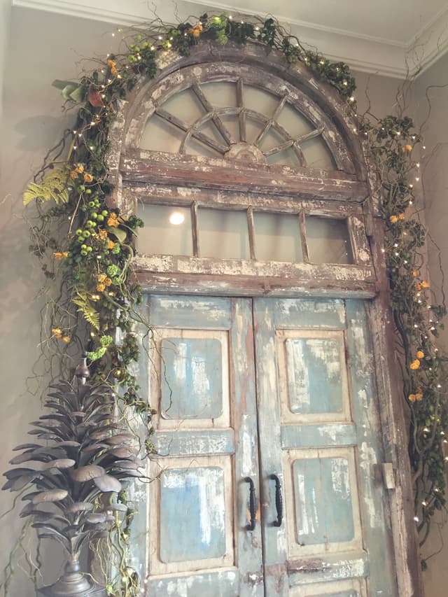Antique Door Floral Installation
