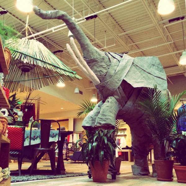 Bamboo Canopy Origami Elephant