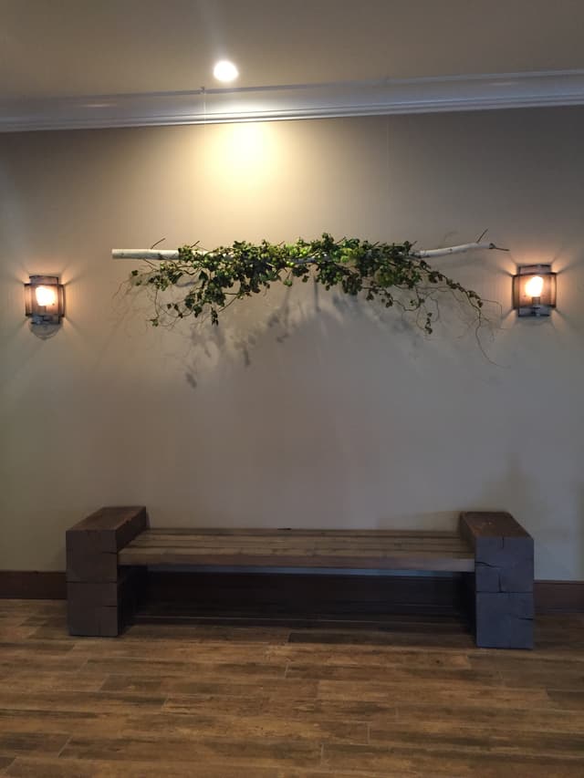 Dried Floral Installation Birch Log