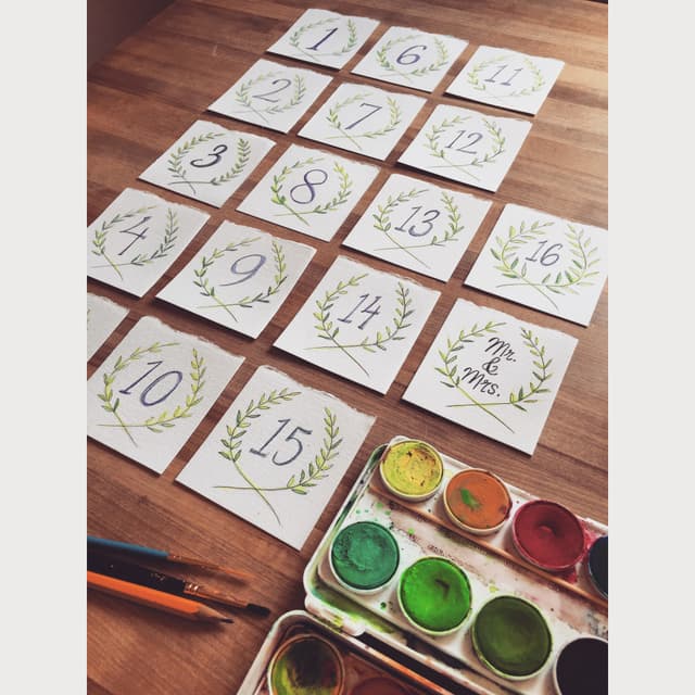 Wedding Table Numbers