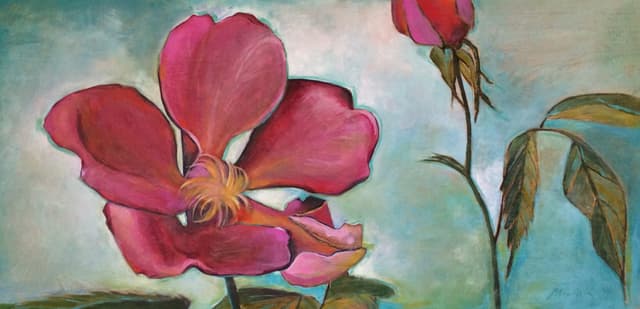 Vintage Rose Painting