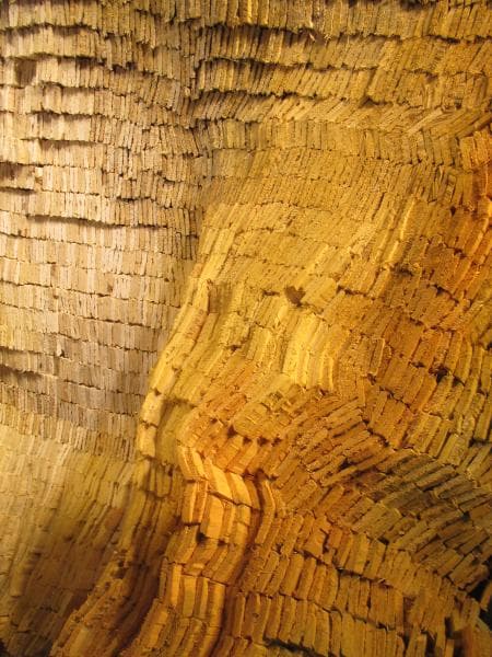 Cork Textile Installation Detail