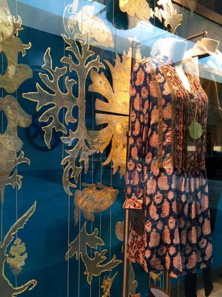 Embroidered Dress Floral Display