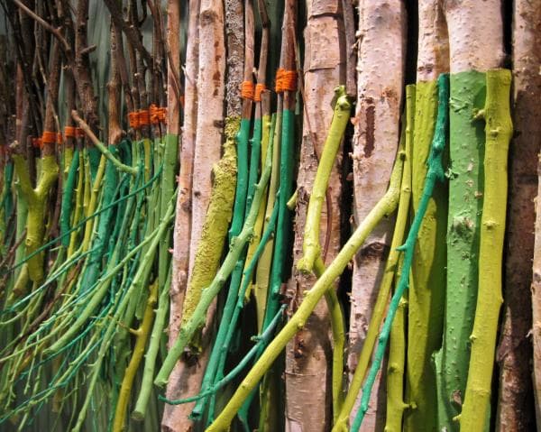 Painted Bamboo Installation